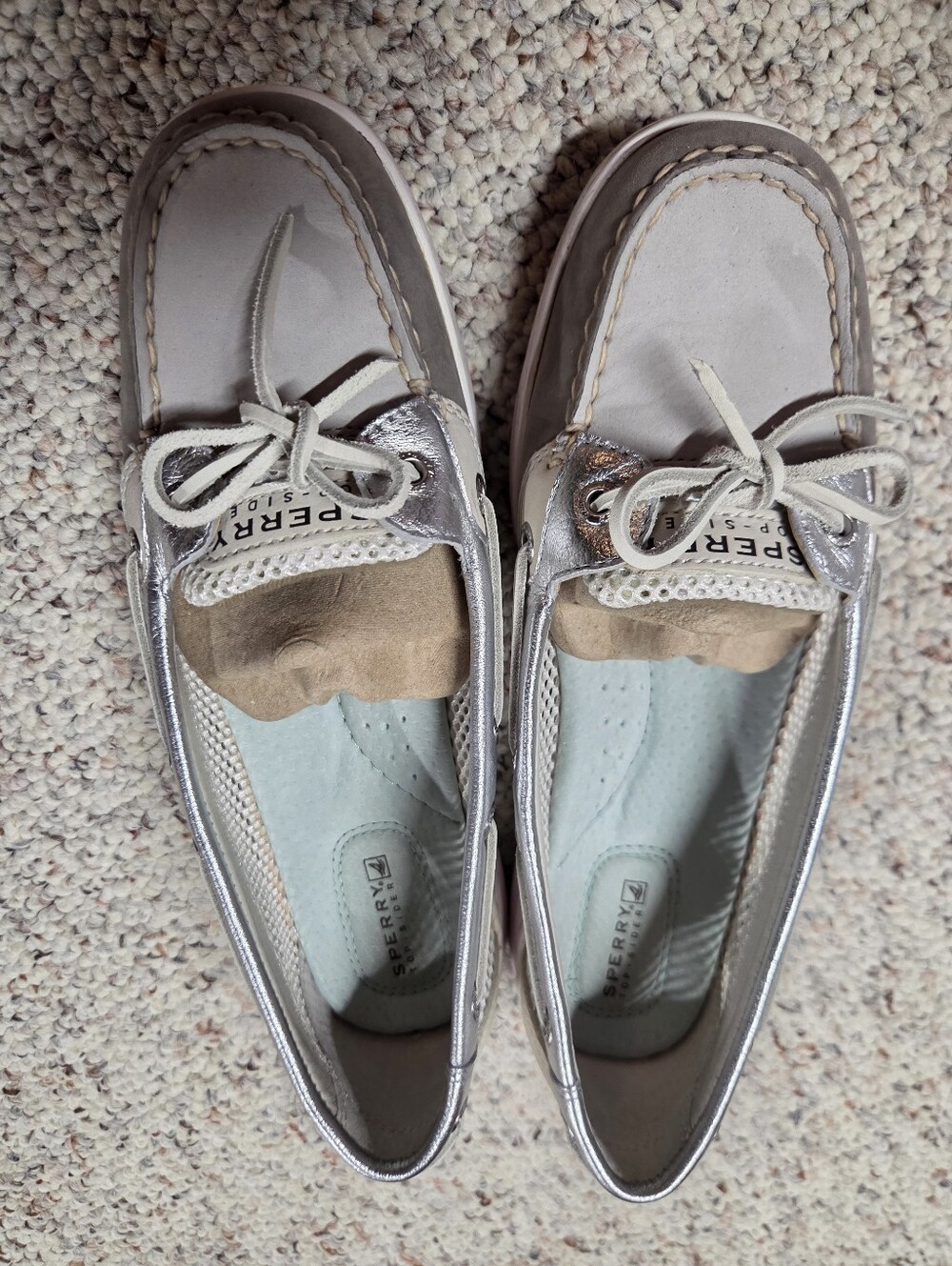 Sperry Angelfish Grey Open Mesh Women's Boat Shoe